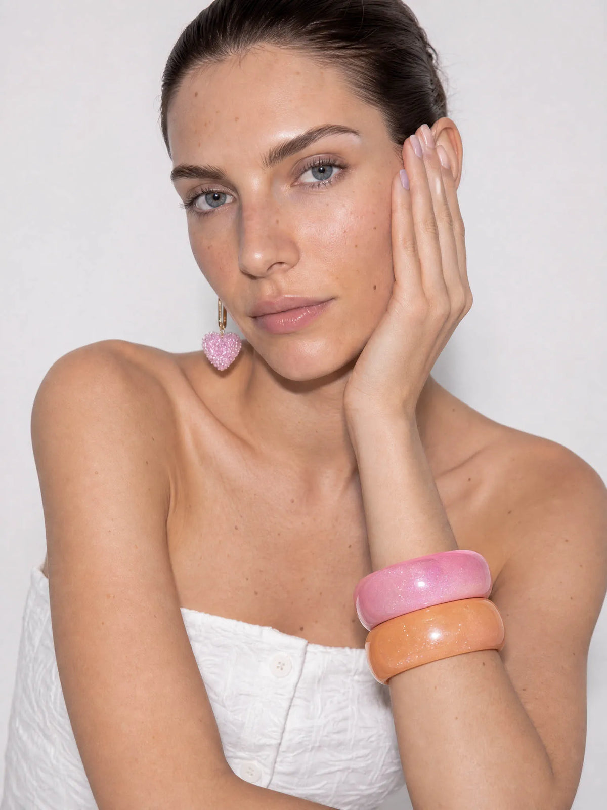 Jelly Aurora Bangle in Orange – alternate view