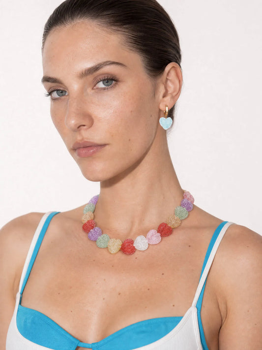 Colorful Jelly Heart Necklace – alternate product view