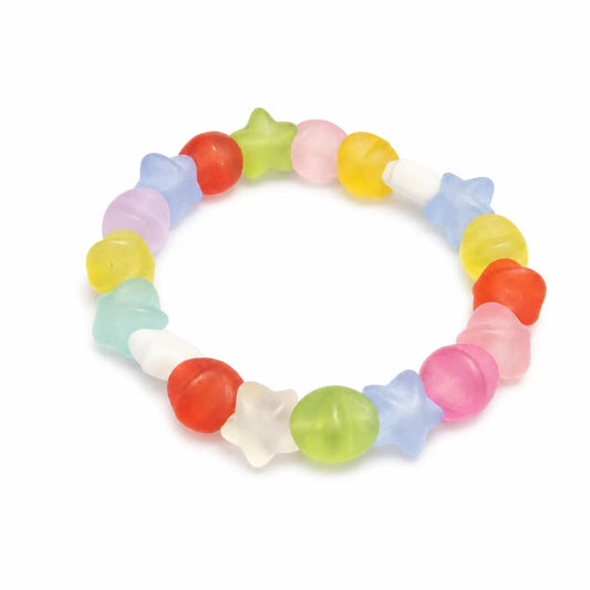 Starlight Wish colorful resin star bead bracelet
