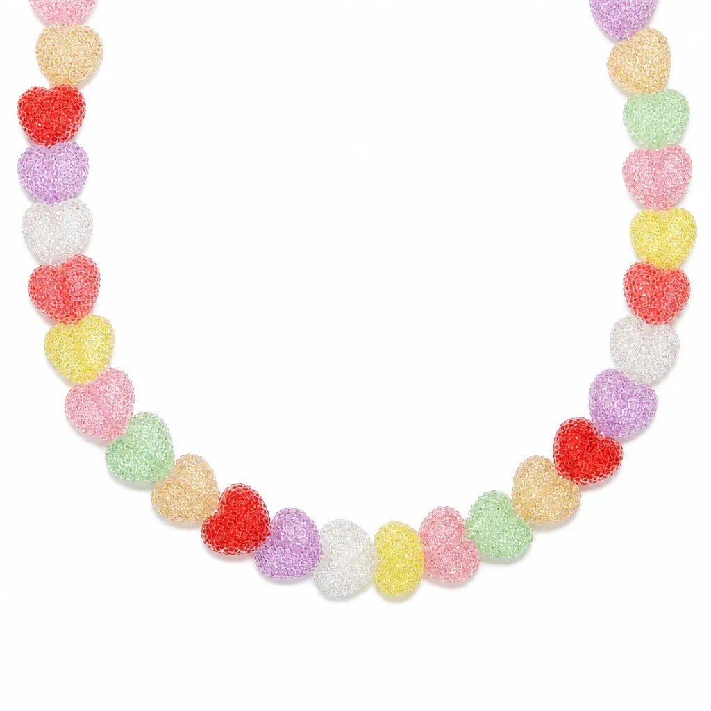 Colorful Jelly Heart Necklace – additional product view